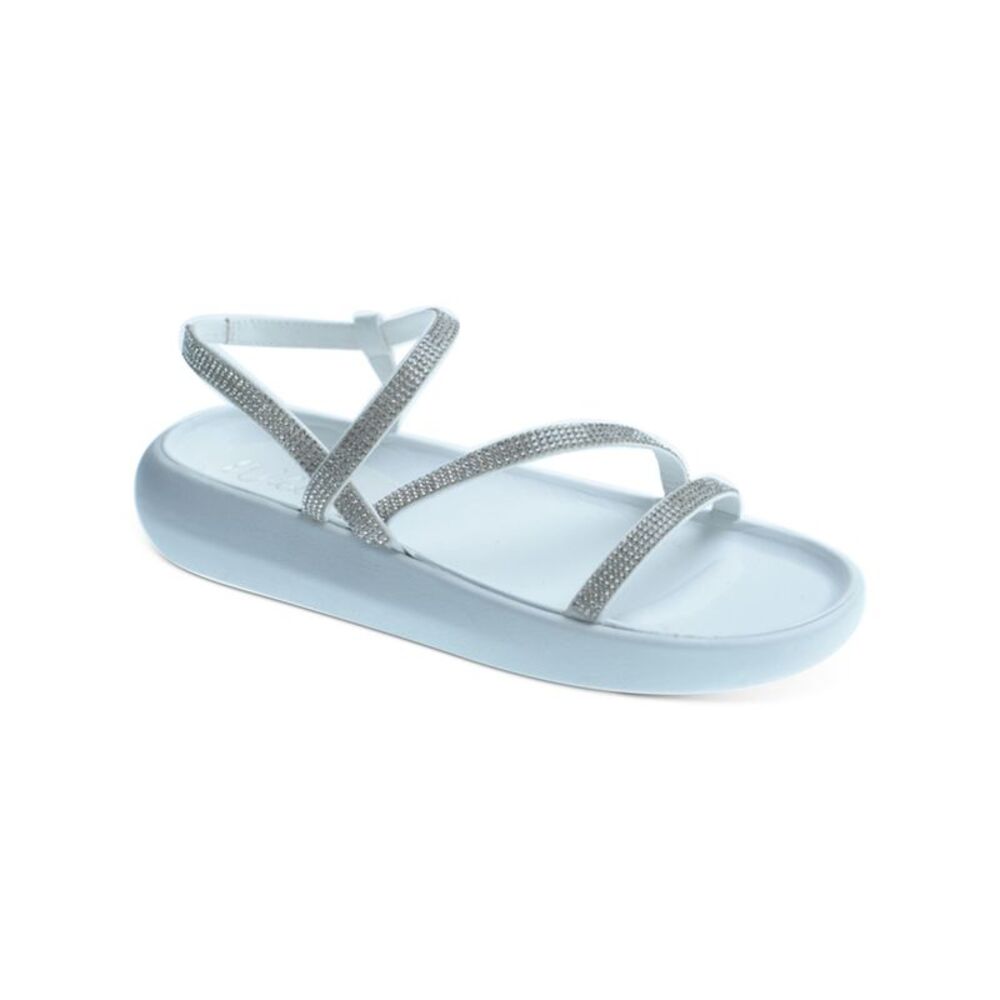 WILD PAIR Womens White Prudence Round Toe Slip On Slingback Sandal 9 M